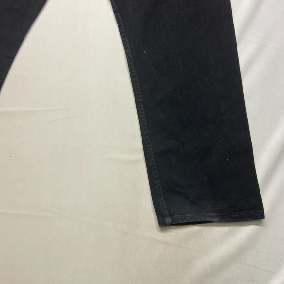 Levi's 505 Regular Fit Jeans Men's 42x30 Black Denim Straight Leg Mid Rise - Picture 2 of 15